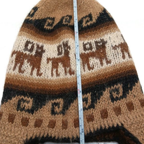 Unisex Hand Knitted Winter Alpaca Wool Chullo main image 4